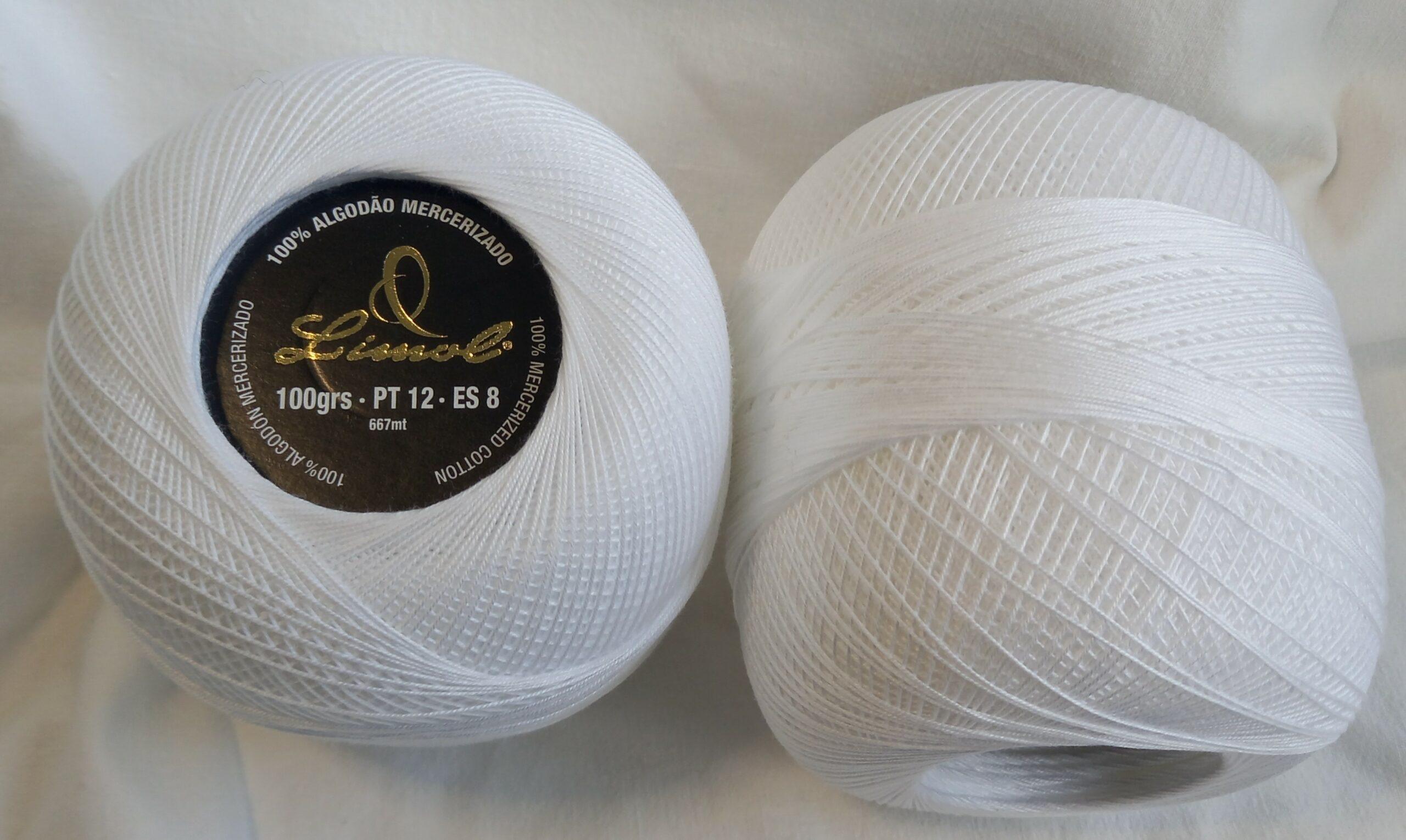 PT12 - Coton Limol 100 g pour crochet 1.25 - Crochet Blanc