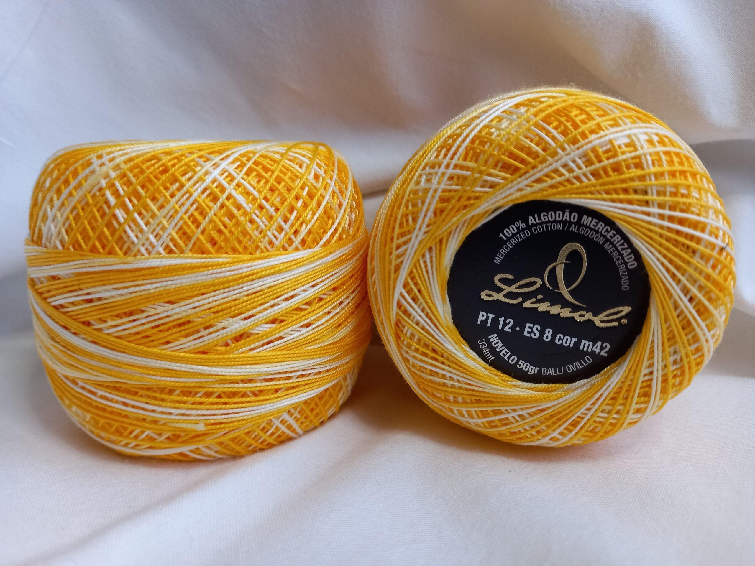 PT12 - Coton multicolore Limol 50 g pour crochet 1.25 - Crochet Blanc
