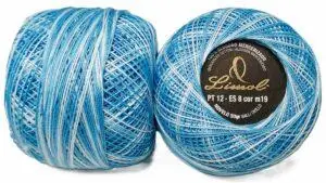 Crochet Blanc Mercerie Portugaise Coton Limol mercerisé multicolore PT12 - 50 g