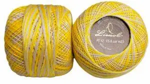 Crochet Blanc Mercerie Portugaise Coton Limol mercerisé multicolore PT12 - 50 g