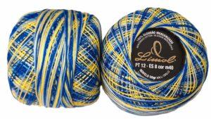 Crochet Blanc Mercerie Portugaise Coton Limol mercerisé multicolore PT12 - 50 g