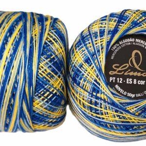 Crochet Blanc Mercerie Portugaise Coton Limol mercerisé multicolore PT12 - 50 g