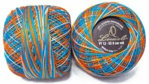 Crochet Blanc Mercerie Portugaise Coton Limol mercerisé multicolore PT12 - 50 g