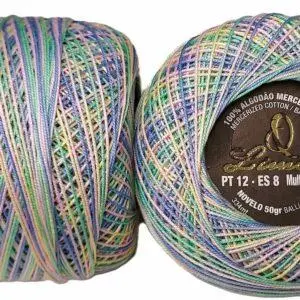 Crochet Blanc Mercerie Portugaise Coton Limol mercerisé multicolore PT12 - 50 g