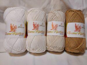 CROCHET BLANC MERCERIE PORTUGAISE LAINE TRICOT CROCHET TRAMA RUSTICA 500/4