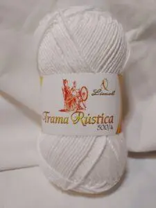 CROCHET BLANC MERCERIE PORTUGAISE LAINE TRICOT CROCHET TRAMA RUSTICA 500/4