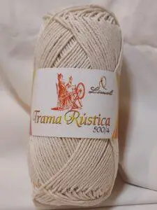 CROCHET BLANC MERCERIE PORTUGAISE LAINE TRICOT CROCHET TRAMA RUSTICA 500/4