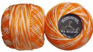 Crochet Blanc Mercerie Portugaise Coton mercerisé multicolore PT6 - 50 g - Limol