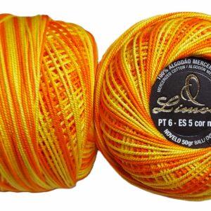 Crochet Blanc Mercerie Portugaise Coton mercerisé multicolore PT6 - 50 g - Limol