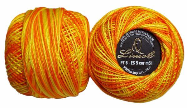 Crochet Blanc Mercerie Portugaise Coton mercerisé multicolore PT6 - 50 g - Limol