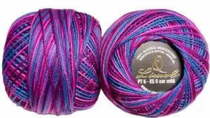 Crochet Blanc Mercerie Portugaise Coton mercerisé multicolore PT6 - 50 g - Limol