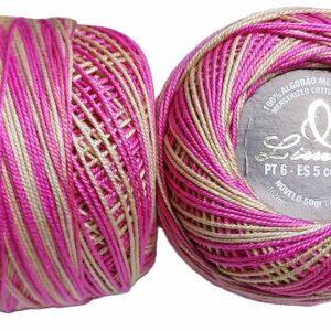 Crochet Blanc Mercerie Portugaise Coton mercerisé multicolore PT6 - 50 g - Limol