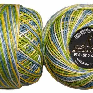 Crochet Blanc Mercerie Portugaise Coton mercerisé multicolore PT6 - 50 g - Limol