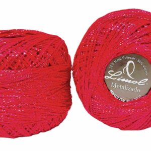 CROCHET BLANC MERCERISE PORTUGAISE FIL METALLISE