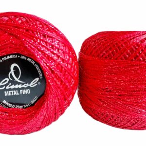 CROCHET BLANC MERCERISE PORTUGAISE FIL METALLISE