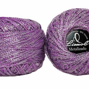 CROCHET BLANC MERCERISE PORTUGAISE FIL METALLISE