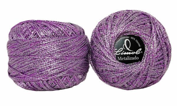 CROCHET BLANC MERCERISE PORTUGAISE FIL METALLISE