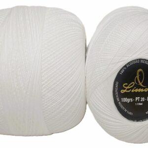 Crochet Blanc Mercerie Portugaise Coton mercerisé blanc PT20- 100 g - Limol