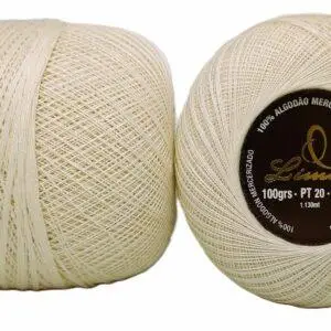 Crochet Blanc Mercerie Portugaise Coton mercerisé couleur ecru PT20- 100 g - Limol