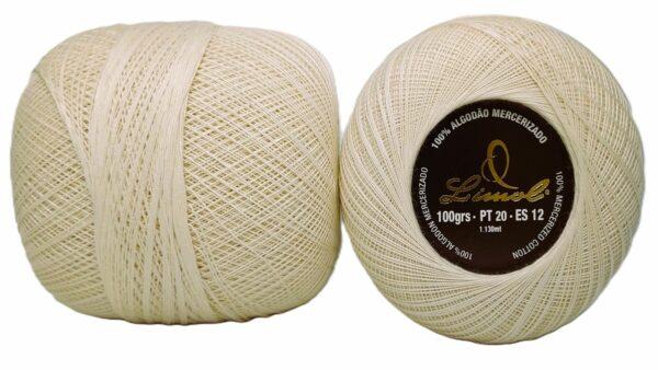 Crochet Blanc Mercerie Portugaise Coton mercerisé couleur ecru PT20- 100 g - Limol