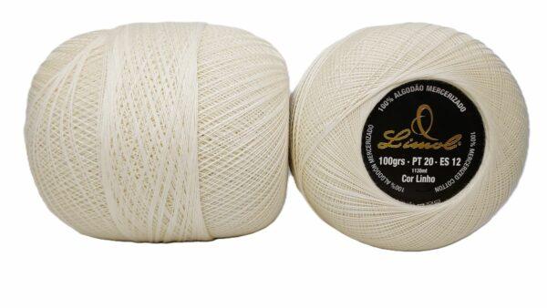 Crochet Blanc Mercerie Portugaise Coton mercerisé couleur lin PT20- 100 g - Limol