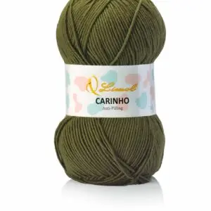 Laine Carinho 451 vert kaki foncé