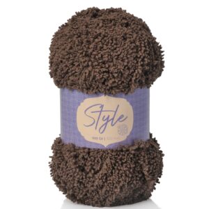 CROCHET BLANC STYLE LIMOL MARRON FONCE 6195