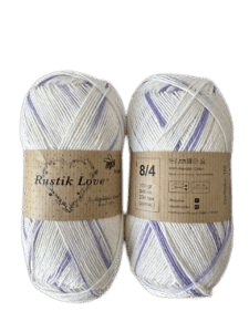 Laine Rustik love pollen- 150 Blanc lilas