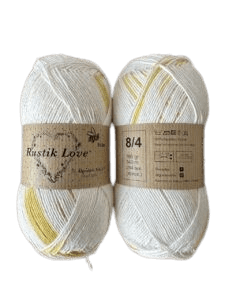 Laine Rustik love pollen- 170 Blanc jaune