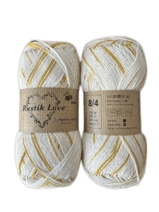 Laine Rustik love pollen- 210 Blanc moutarde
