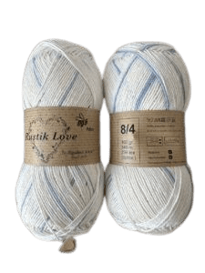 Laine Rustik love pollen- 30 Blanc bleu ciel