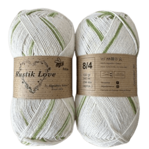Laine Rustik love pollen- 50 Blanc vert