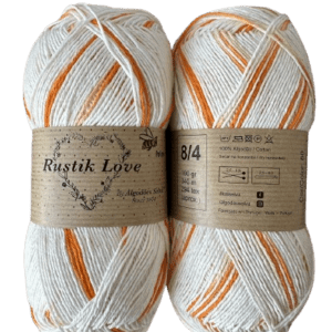Laine Rustik love pollen- 80 Blanc orange
