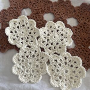 TUTO GRANNY FLEUR CROCHET BLANC MERCERIE PORTUGAISE